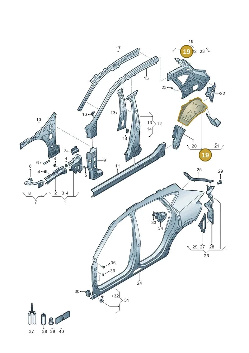 5FF809410 — SEAT CUPRA Formentor (2020-) diagram 5ff809000, position 19