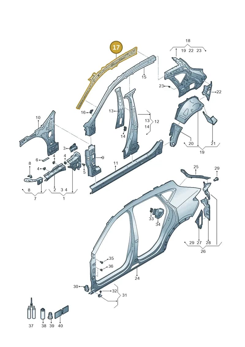 5FF809427 — SEAT CUPRA Formentor (2020-) diagram 5ff809000, position 17