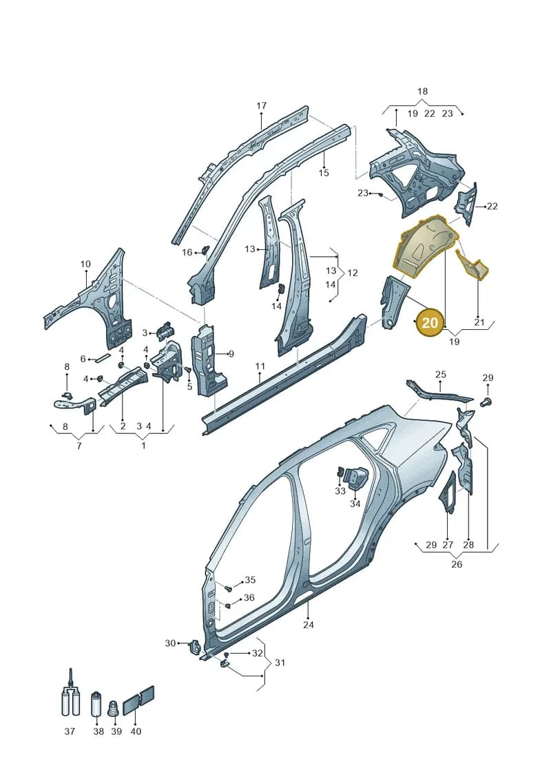 5FF809460 — SEAT CUPRA Formentor (2020-) diagram 5ff809000, position 20