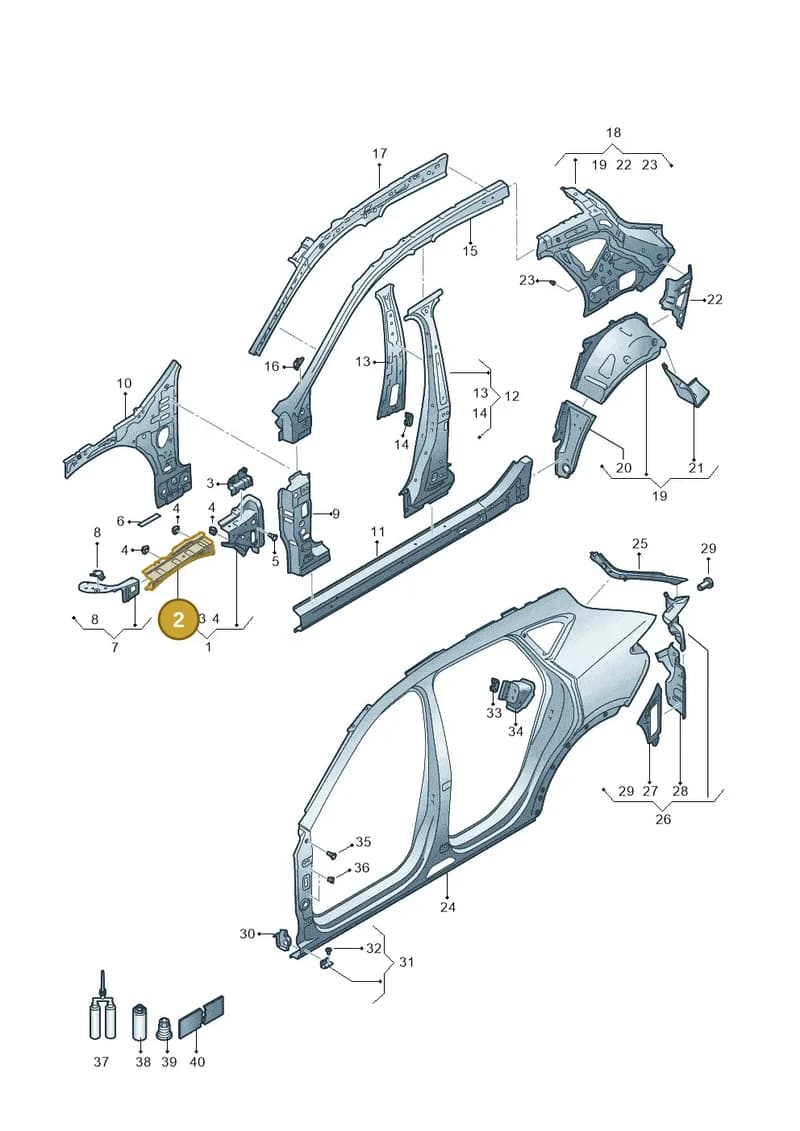 5FF810143 — SEAT CUPRA Formentor (2020-) diagram 5ff809000, position 2