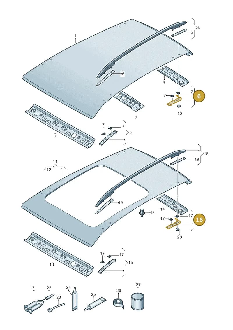 5FF817313A — SEAT CUPRA Formentor (2020-) diagram 5ff817000, position 6+16