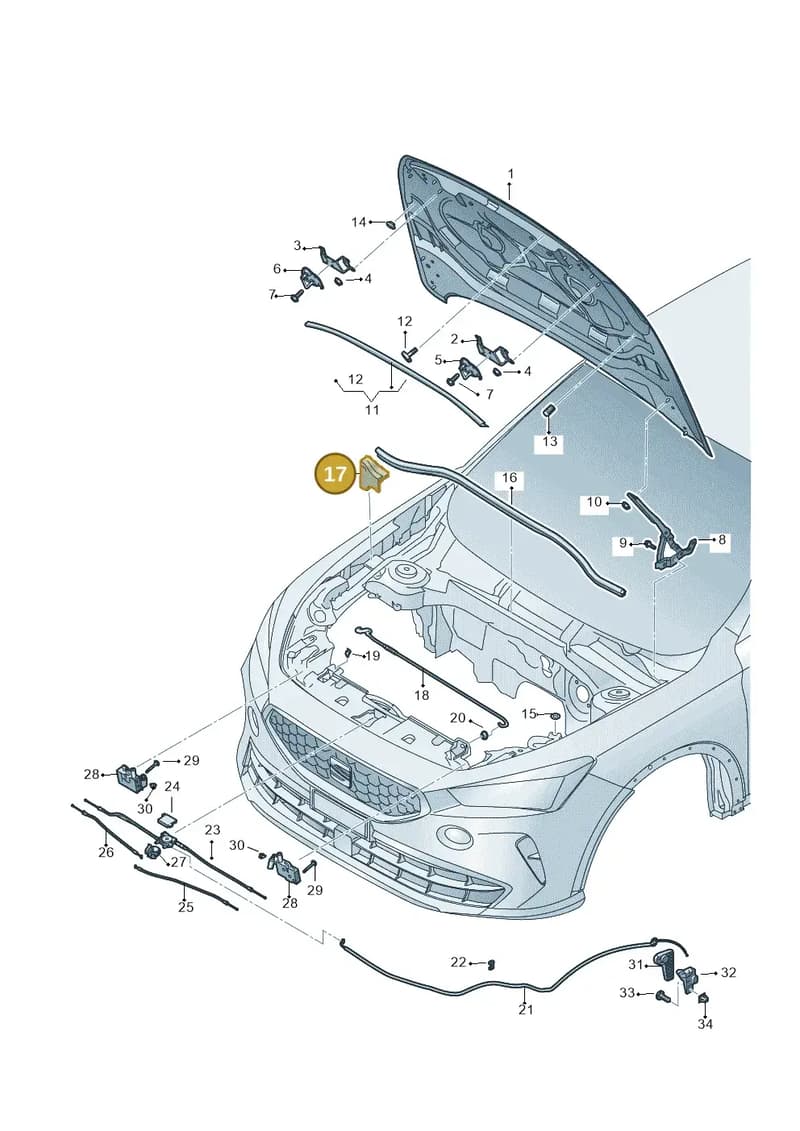 5FF823722 — SEAT CUPRA Formentor (2020-) diagram 5ff823000, position 17