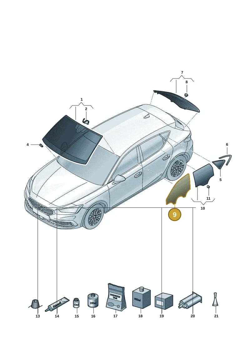5FF845202A — SEAT CUPRA Formentor (2020-) diagram 5fn845000, position 9