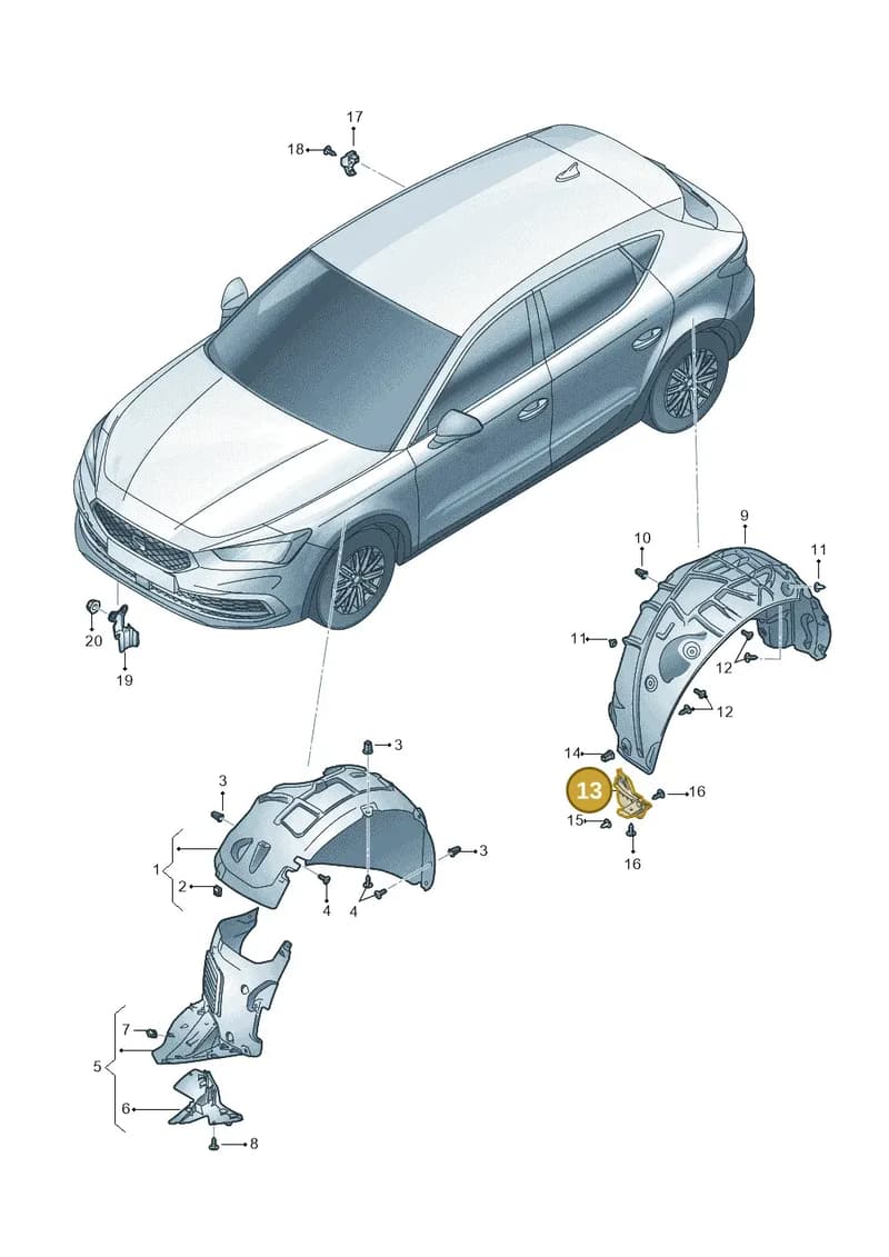 5FF853833 — SEAT CUPRA Formentor (2020-) diagram 5fn821050, position 13