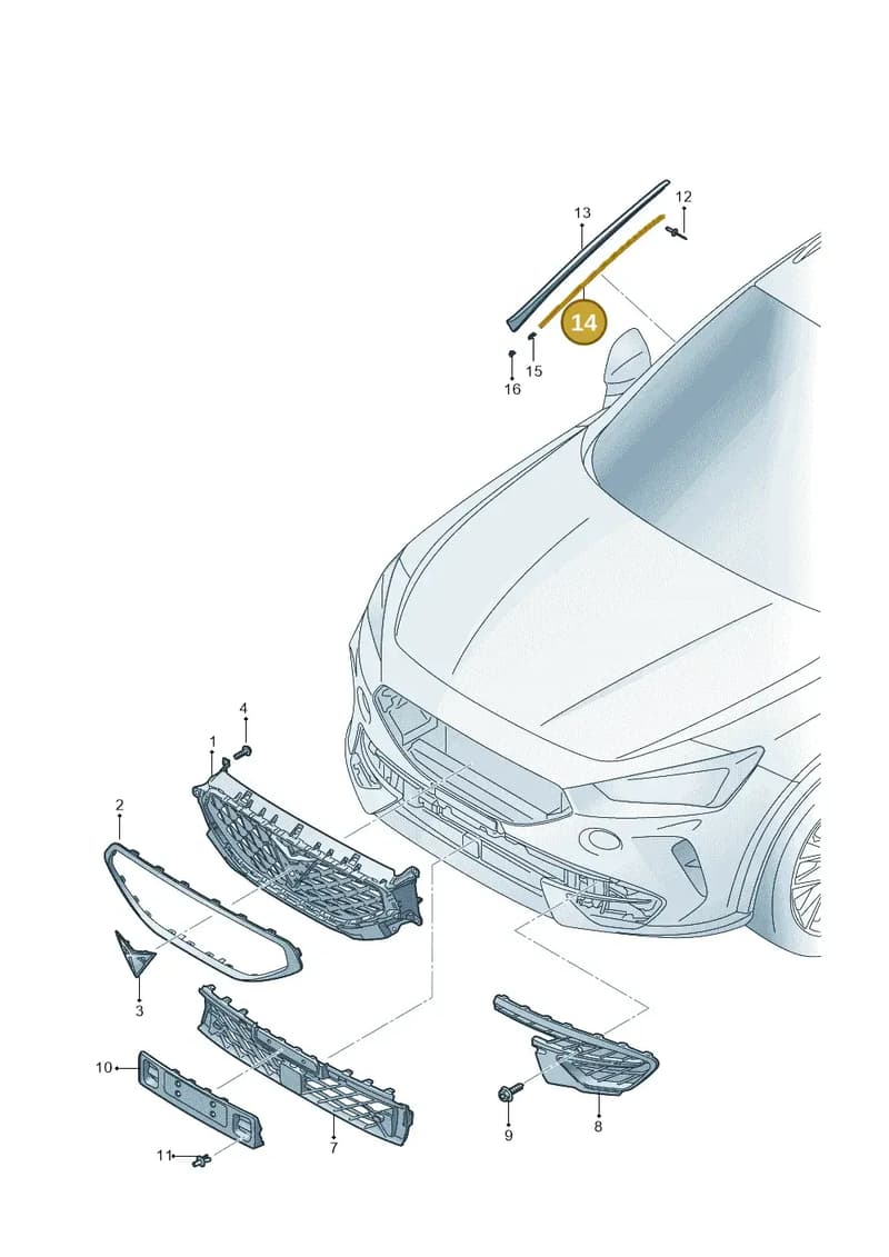 5FF854541 — SEAT CUPRA Formentor (2020-) diagram 5ff853000, position 14
