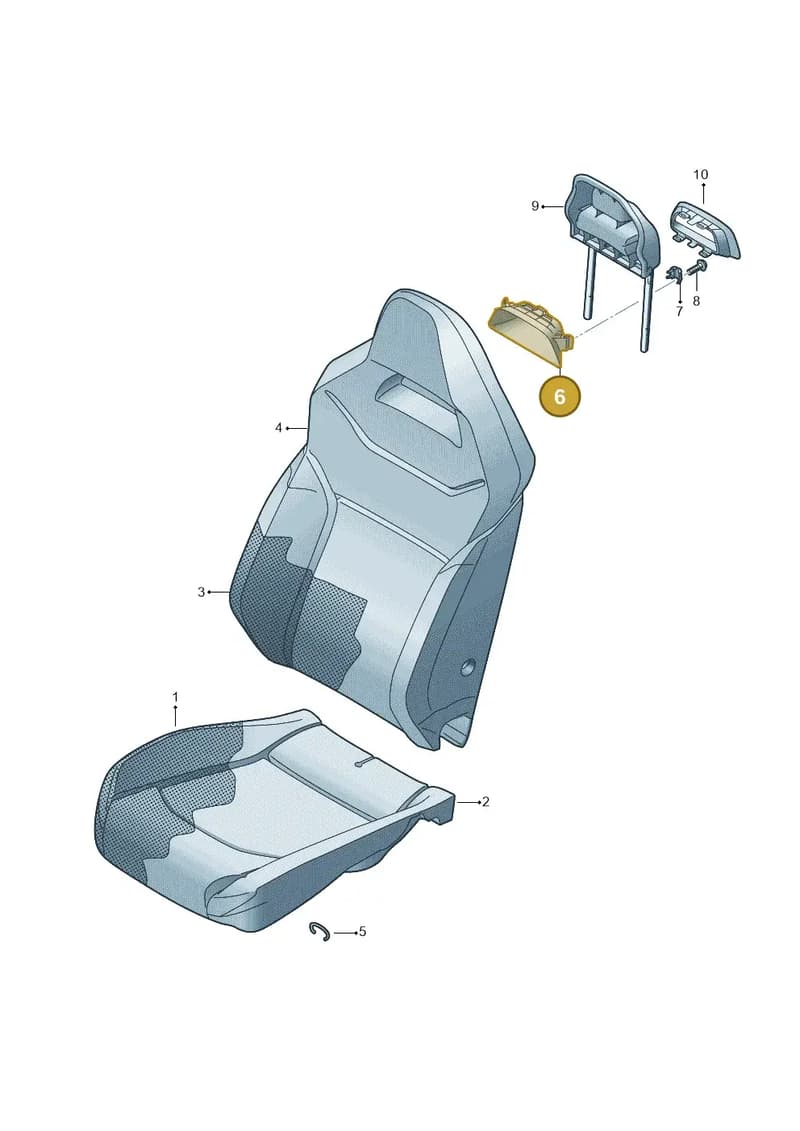 5FF8811818CJ — SEAT CUPRA Born (2021-) diagram 591881075, position 6