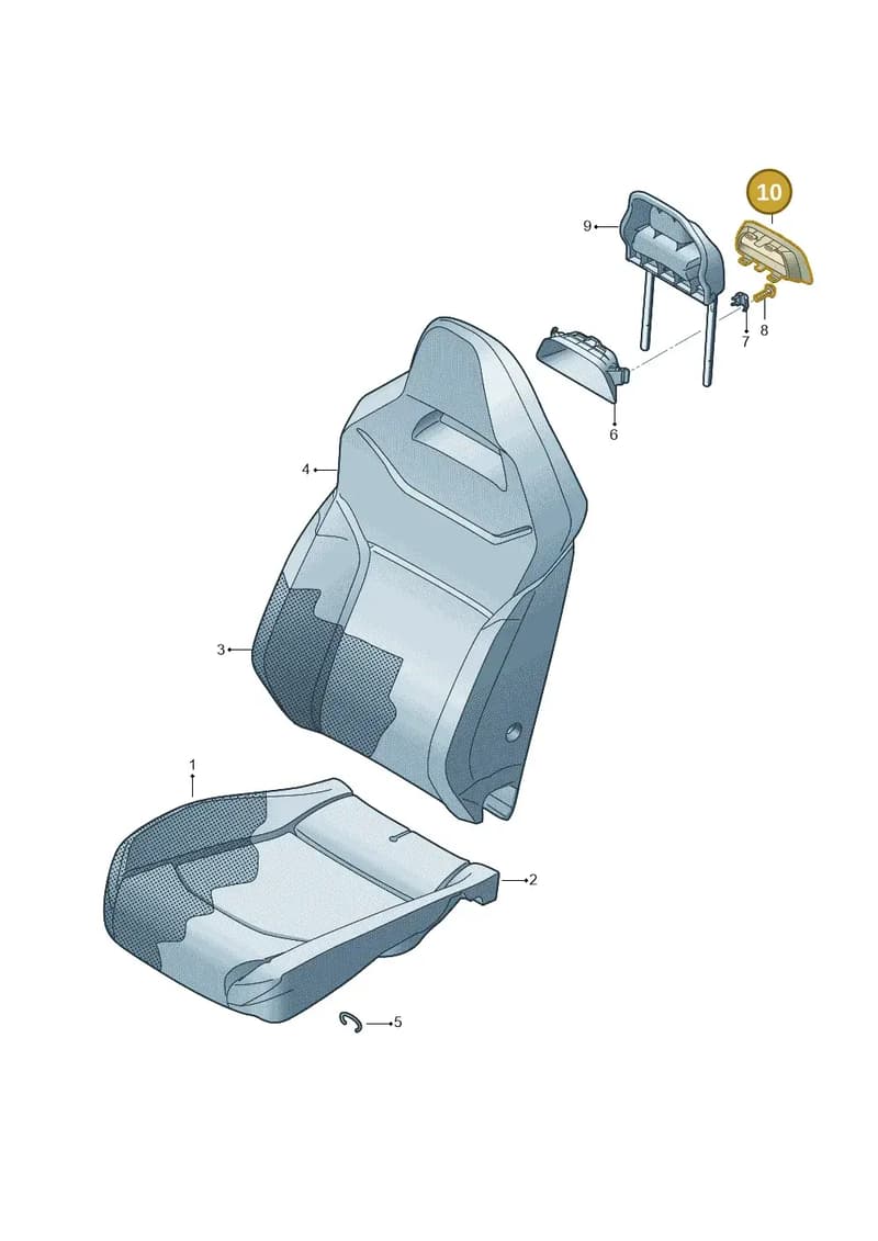 5FF8816728CJ — SEAT CUPRA Born (2021-) diagram 591881075, position 10