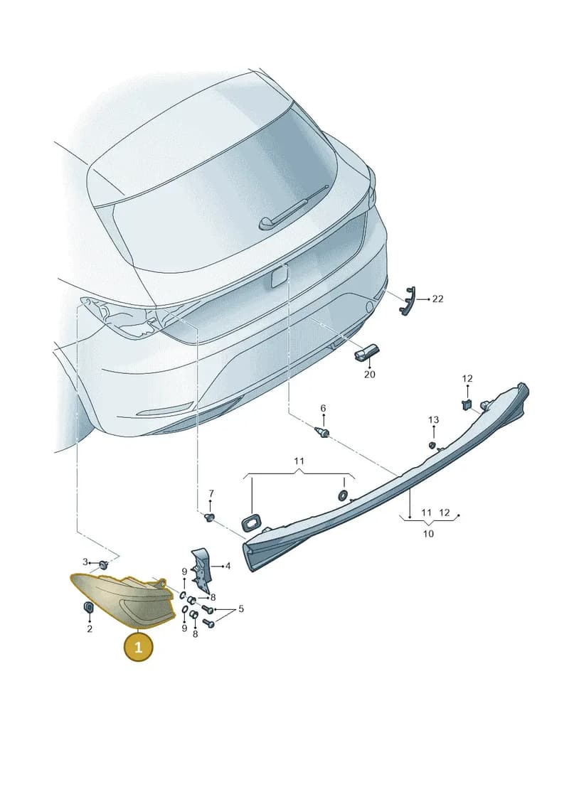 5FF945207A — SEAT CUPRA Formentor (2020-) diagram 5fn945000, position 1