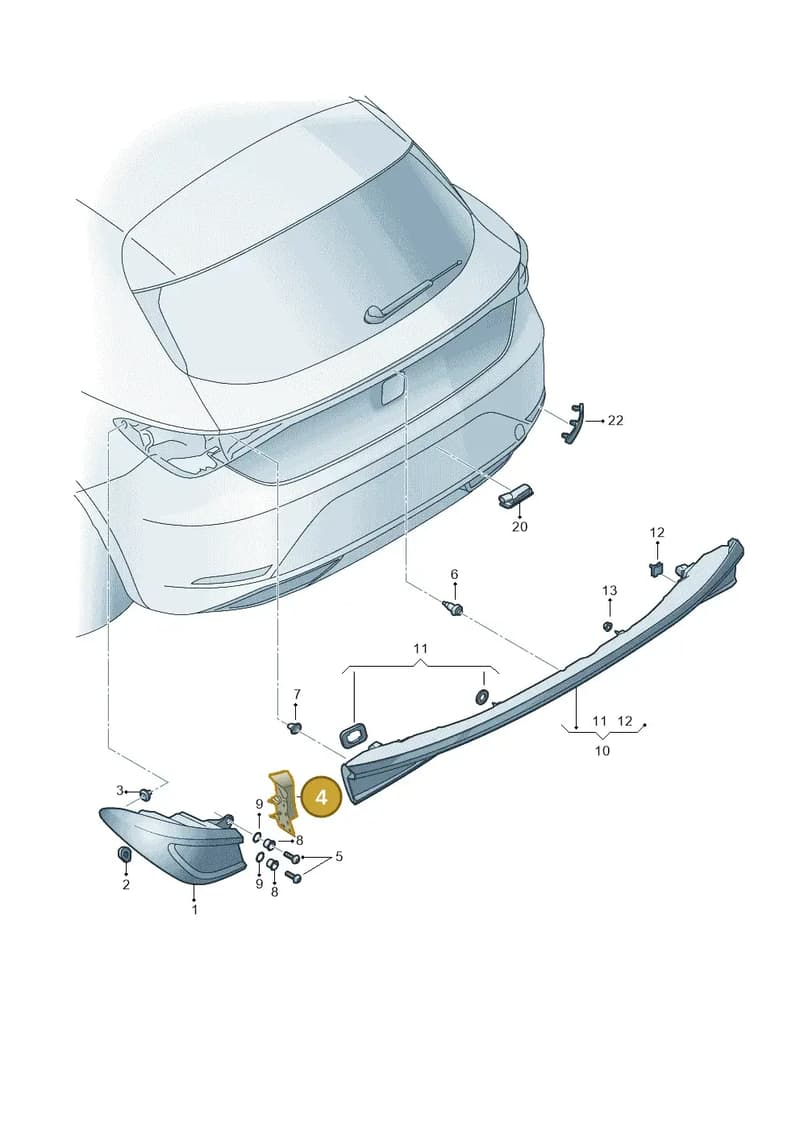 5FF945254B — SEAT CUPRA Formentor (2020-) diagram 5fn945000, position 4
