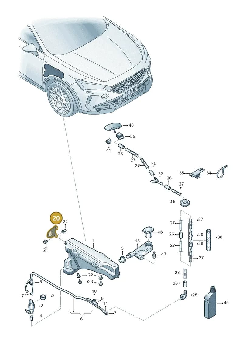 5FF955845 — SEAT CUPRA Formentor (2020-) diagram 5ff955015, position 20