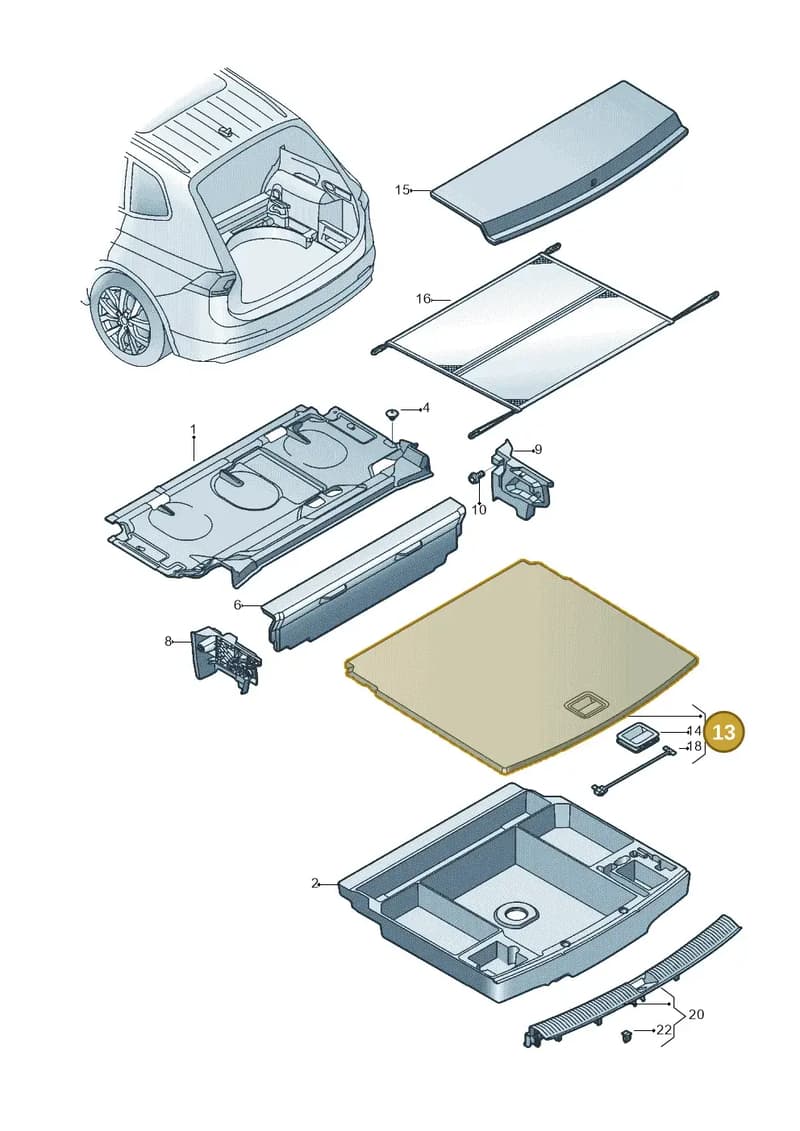5FJ858855CA9 — SEAT Tarraco (2018-2024) diagram 833863800, position 13