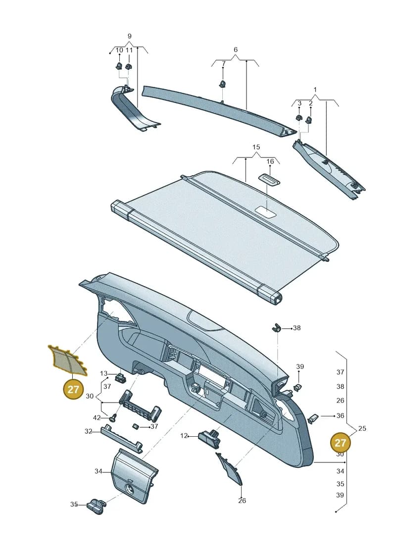 5FJ86765882V — SEAT Tarraco (2018-2024) diagram 833867900, position 27