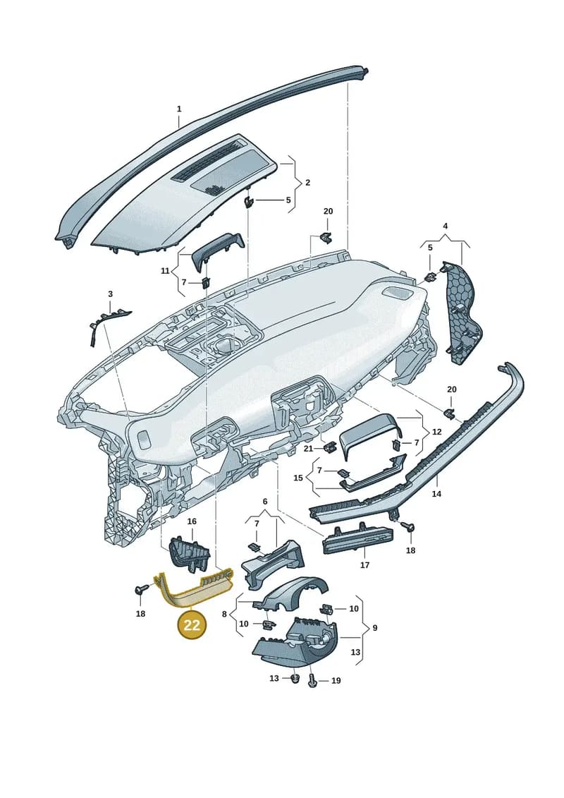 5FM858416OUM — SEAT CUPRA Tavascan (2023-) diagram 20h857010, position 22