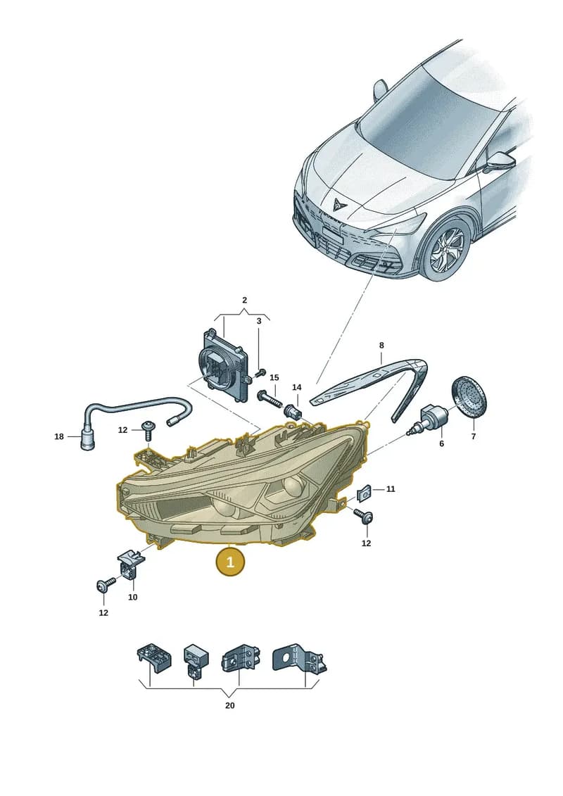 5FM941773 — SEAT CUPRA Tavascan (2023-) diagram 20h941010, position 1