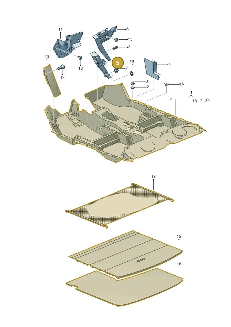5M2864775A — SEAT TOLEDO                 05> (2004-) diagram 418863000, position 5