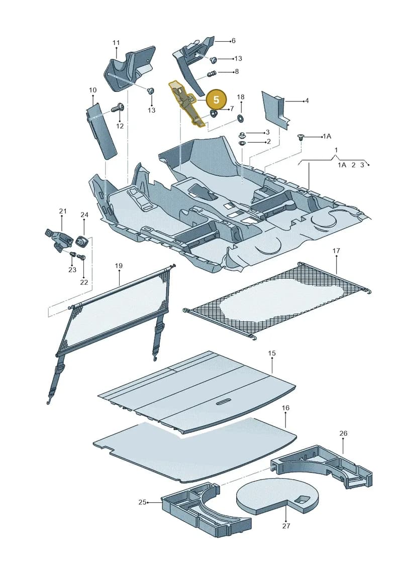 5M2864775A — SEAT Altea XL (2013-) diagram 498863000, position 5