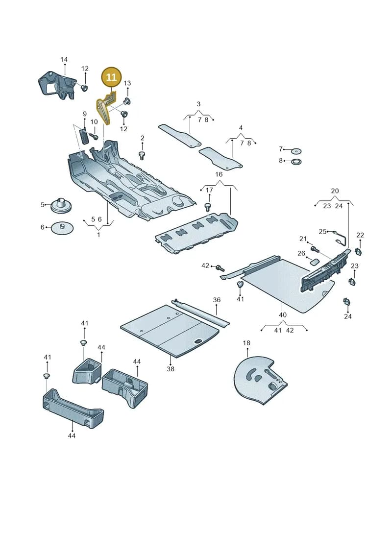 5M2864775A — Skoda Yeti (2013-2017) diagram 666863000, position 11
