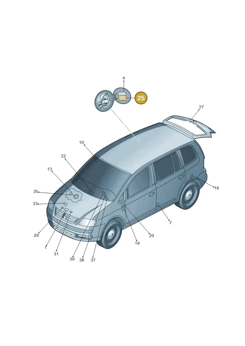 5P0010642D — SEAT ALTEA                  07> (2006-) diagram 409010000, position 25