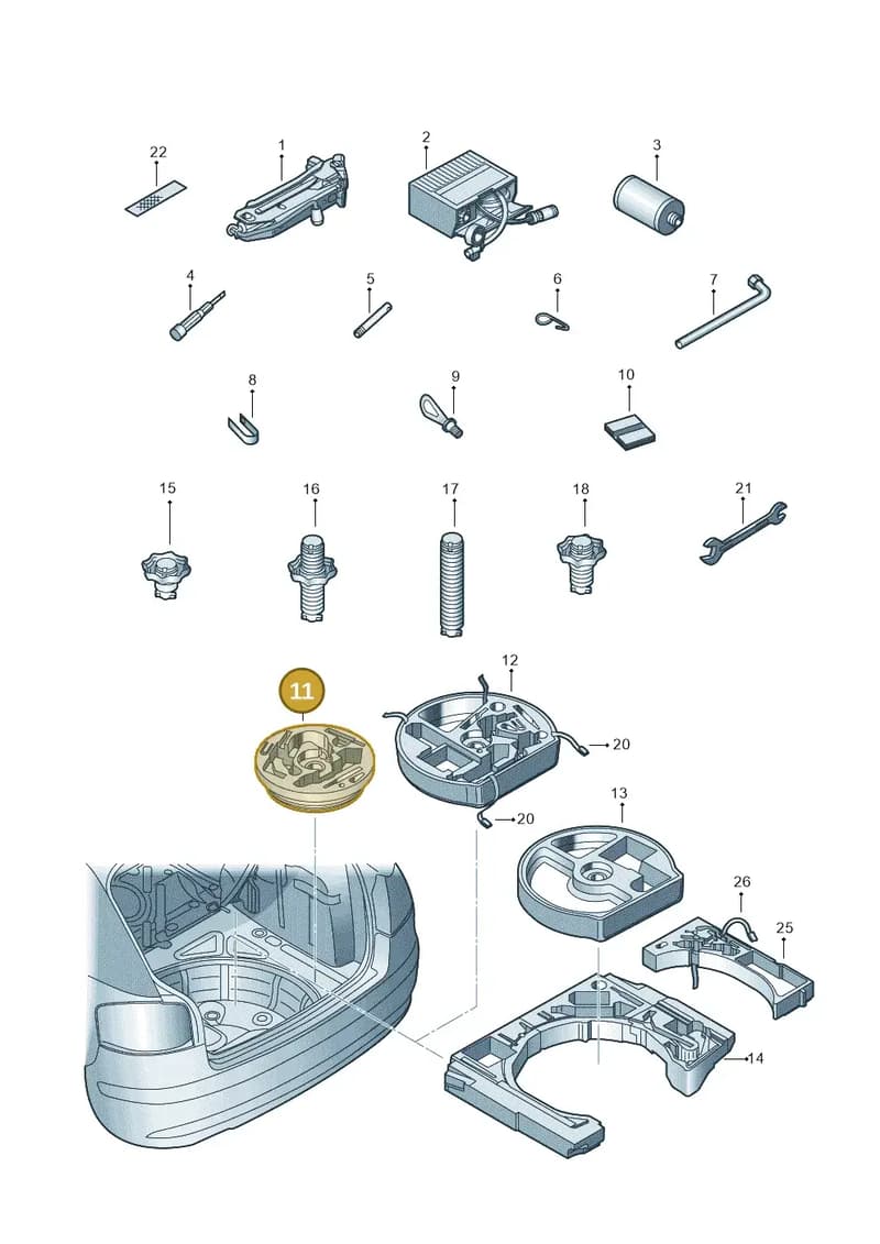5P0012115 — SEAT Altea XL (2013-) diagram 420012000, position 11