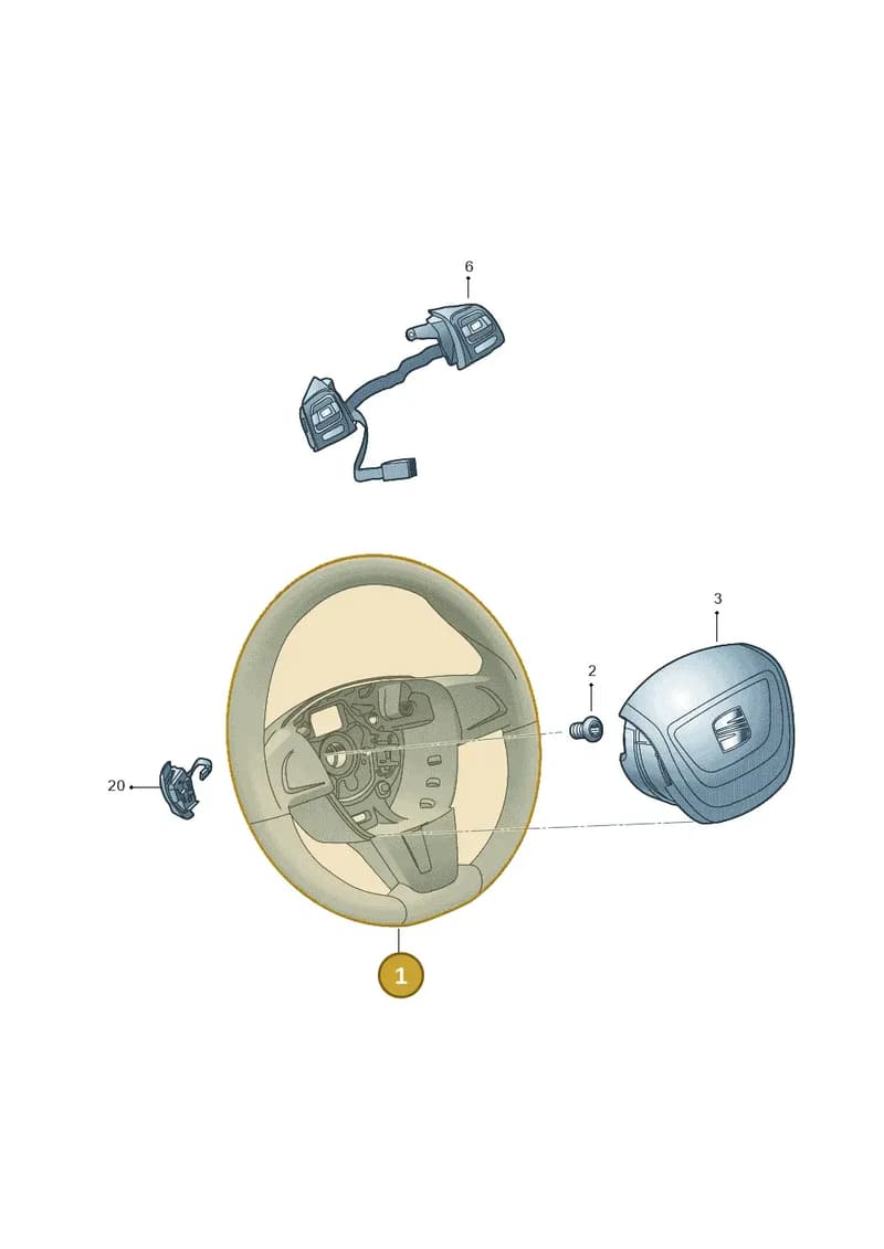 5P0419091AS6F3 — SEAT ALTEA                  07> (2006-) diagram 704419200, position 1