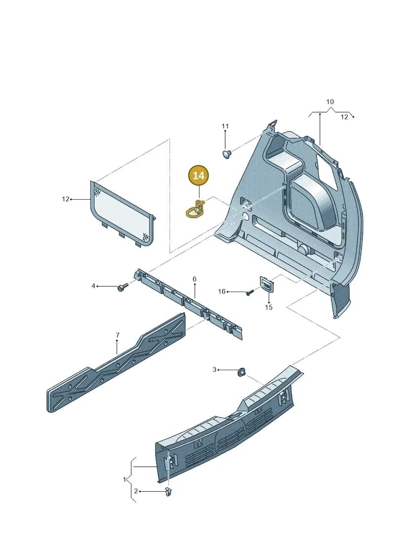 5P0801983A — SEAT Altea XL (2013-) diagram 418867800, position 14