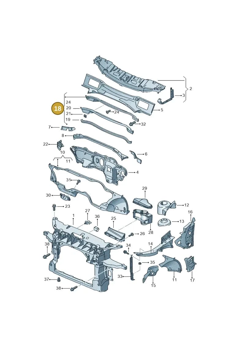 5P0805275E — SEAT Altea XL (2013-) diagram 418805000, position 18