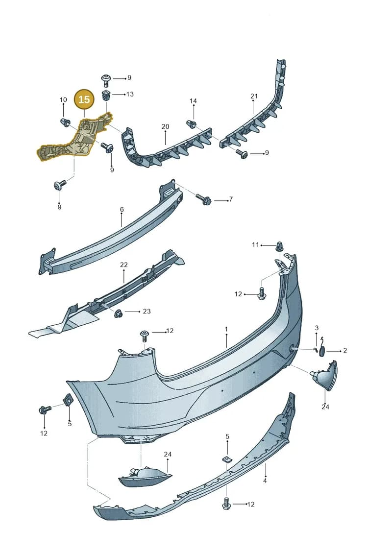 5P0807394B — SEAT Altea XL (2013-) diagram 418807600, position 15