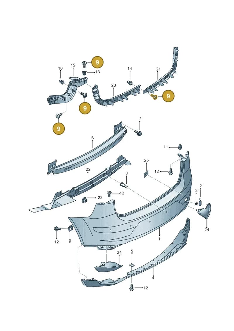 5P0807707A — SEAT Altea XL Reference (2010-2013) diagram 418807500, position 9
