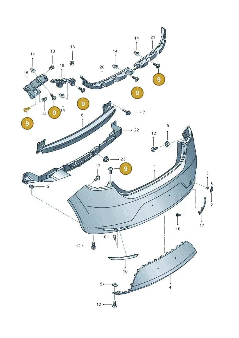 5P0807707A — SEAT Leon Stylance (2010-2012) diagram 456807600, position 9
