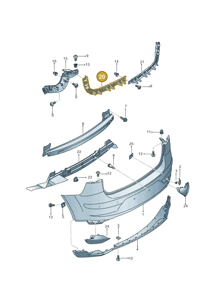 5P0807863B — SEAT Altea XL Reference (2010-2013) diagram 418807500, position 20