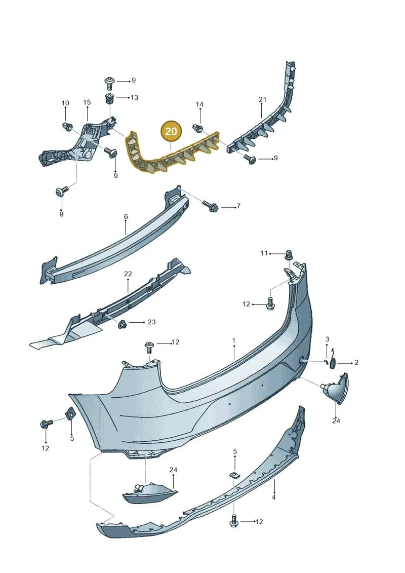 5P0807863B — SEAT Altea XL (2013-) diagram 418807600, position 20