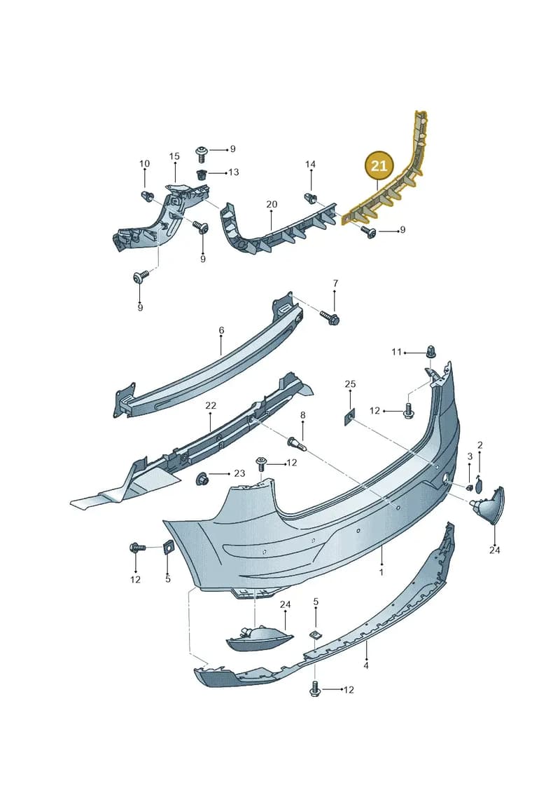 5P0807864B — SEAT Altea XL Reference (2010-2013) diagram 418807500, position 21