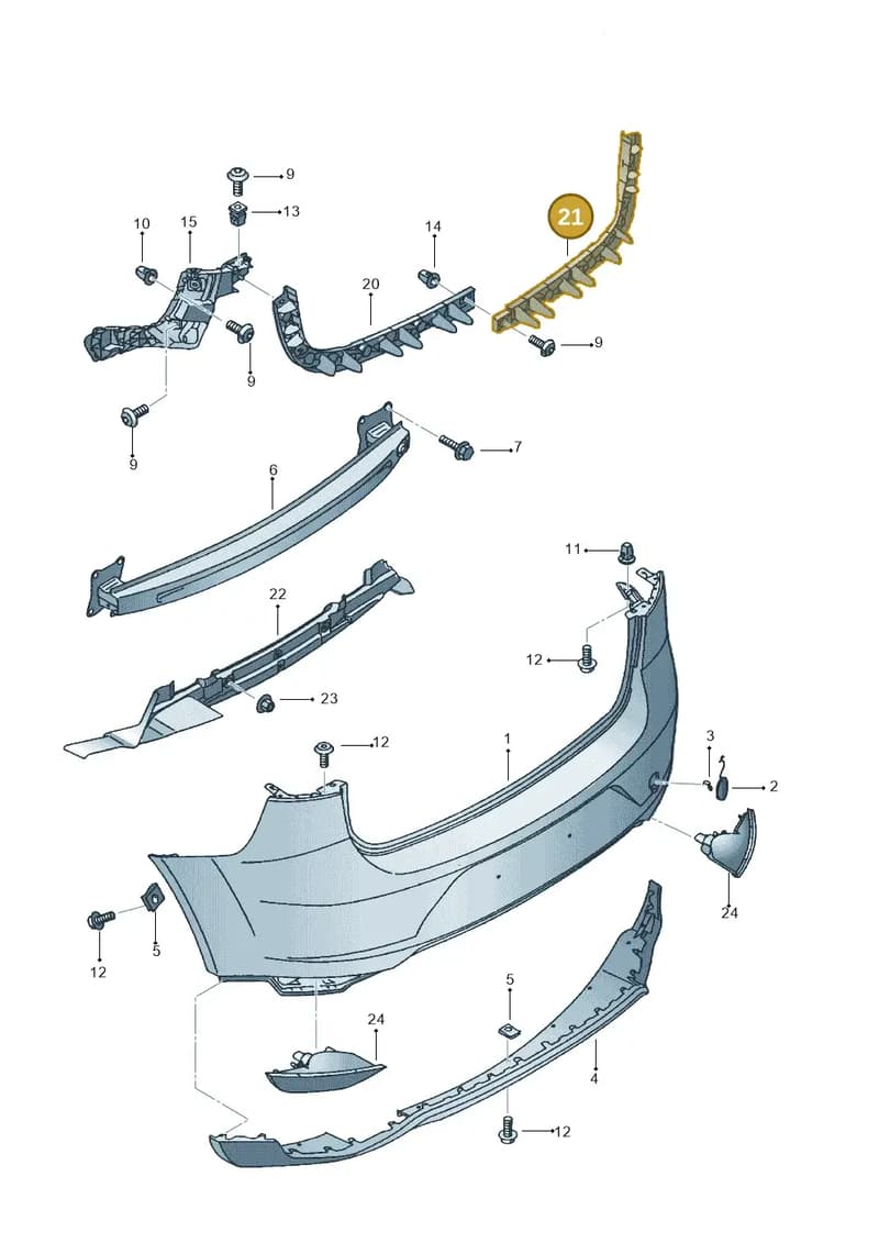 5P0807864B — SEAT Altea XL (2013-) diagram 418807600, position 21