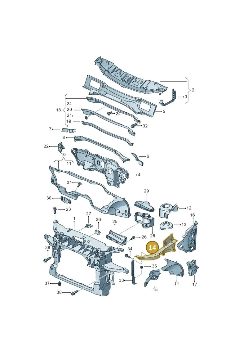 5P0809146G — SEAT Altea XL (2013-) diagram 418805000, position 14