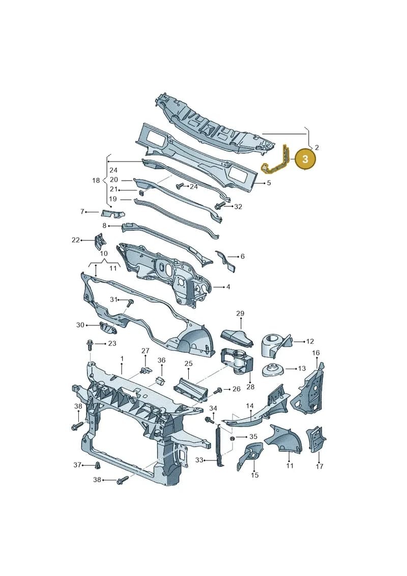 5P0810121C — SEAT Altea XL (2013-) diagram 418805000, position 3