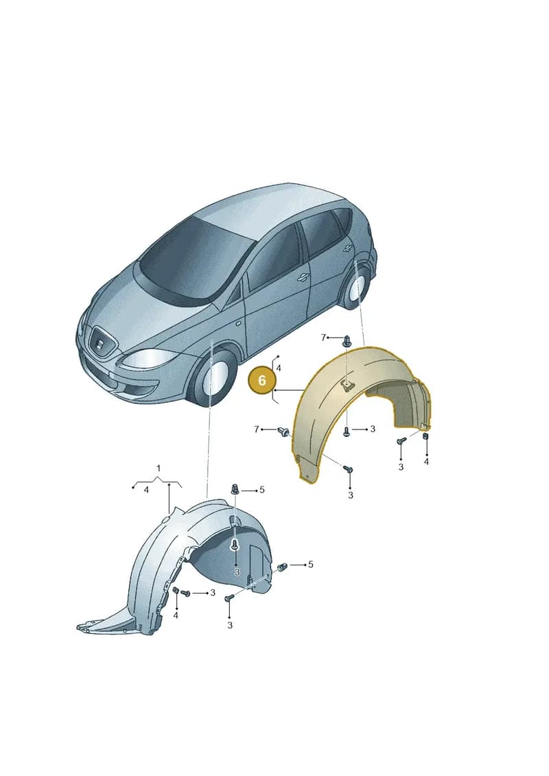 5P0810970D — SEAT Altea XL Reference (2010-2013) diagram 418821500, position 6