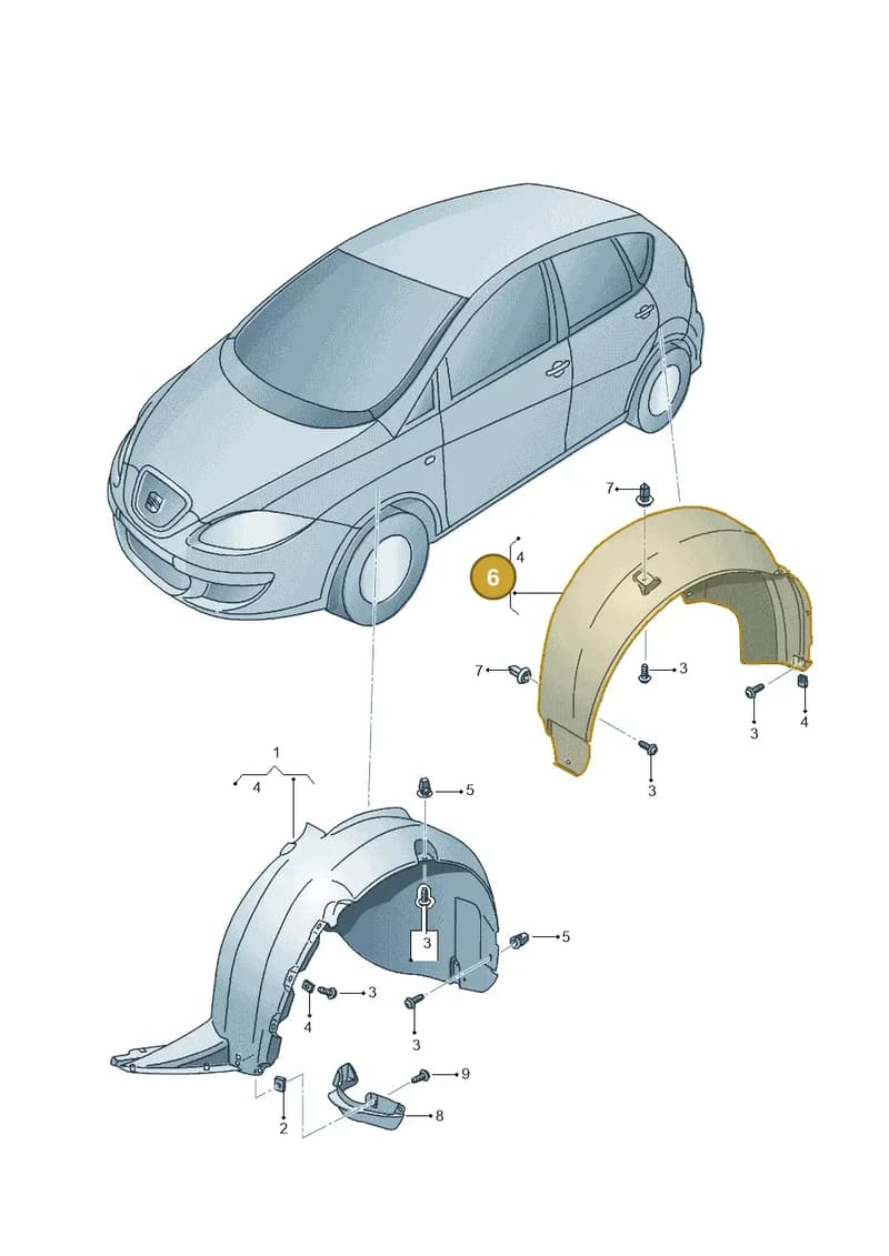 5P0810970D — SEAT Altea XL (2013-) diagram 704821500, position 6