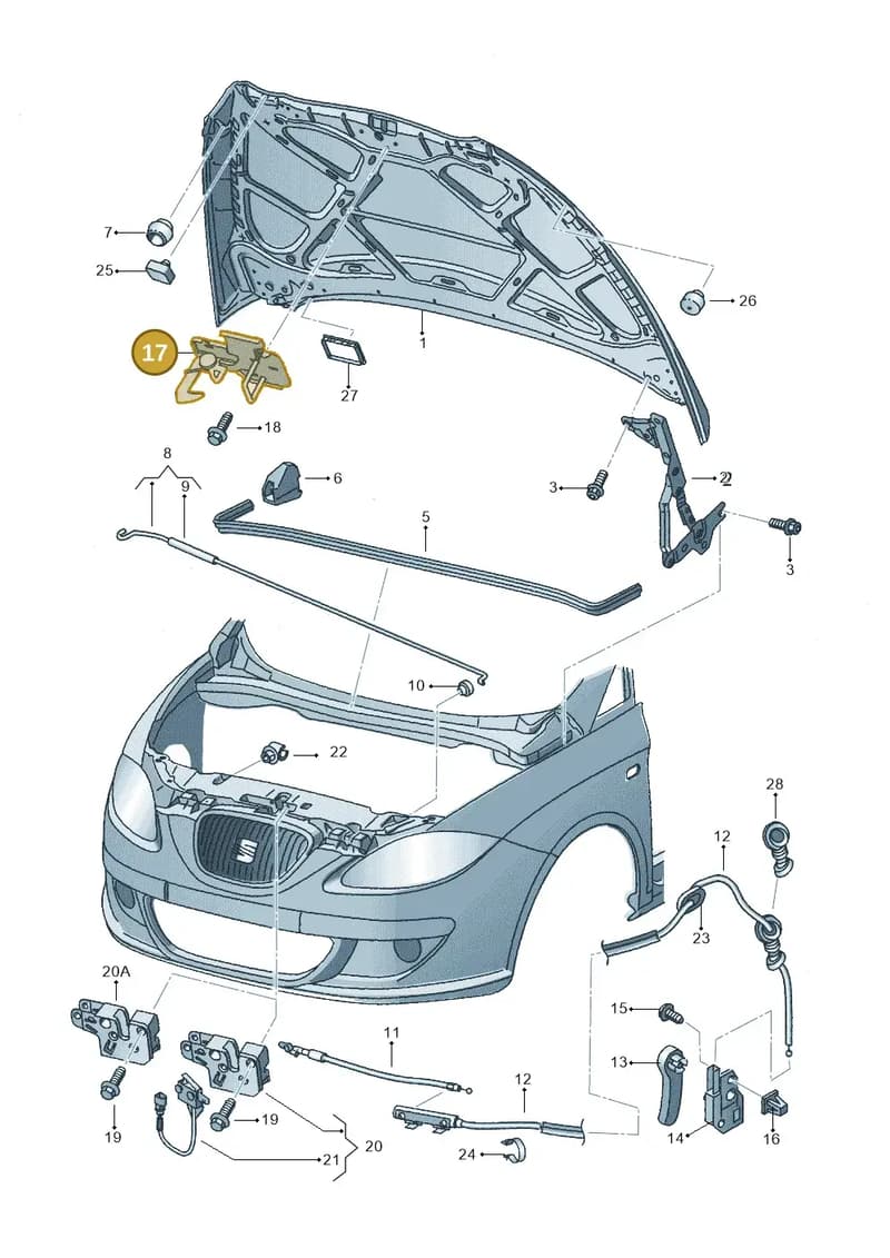 5P0823480 — SEAT TOLEDO                 05> (2004-) diagram 418823000, position 17