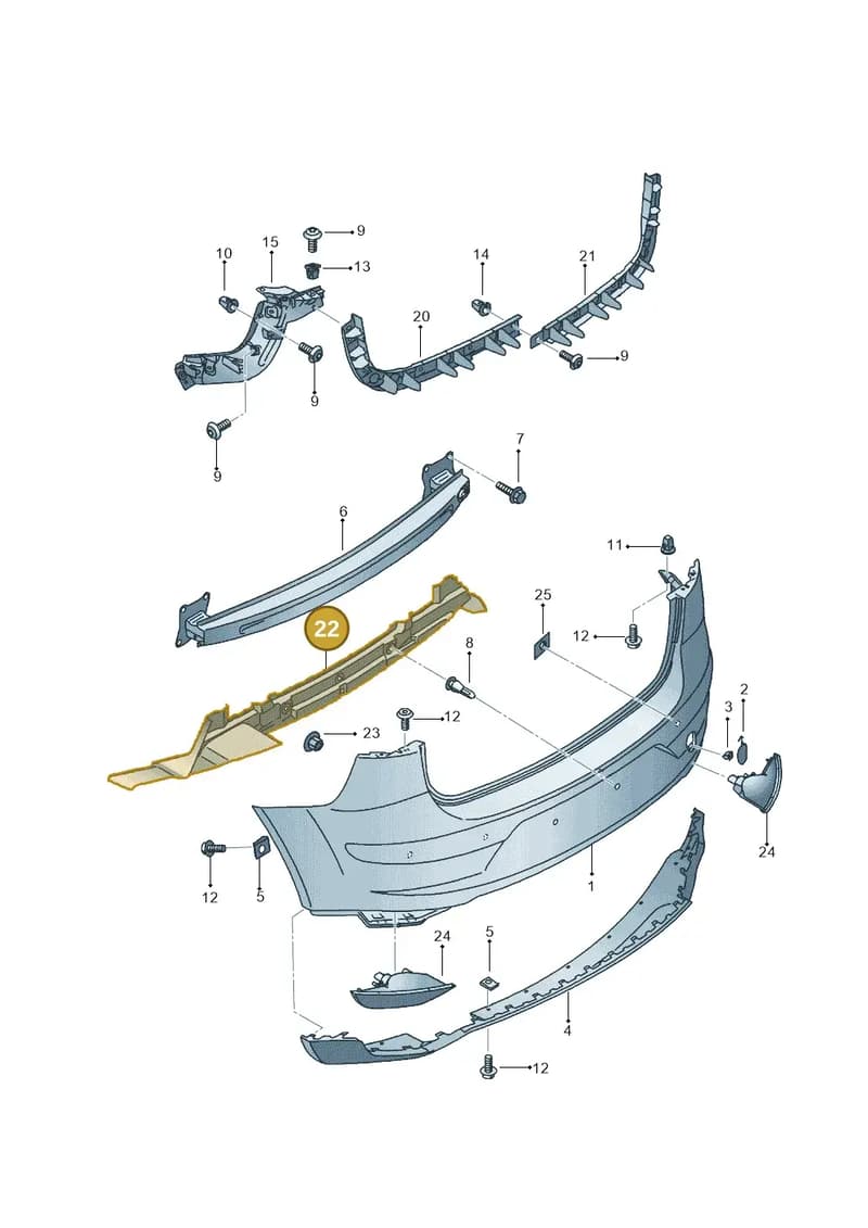 5P0825189 — SEAT Altea XL Reference (2010-2013) diagram 418807500, position 22
