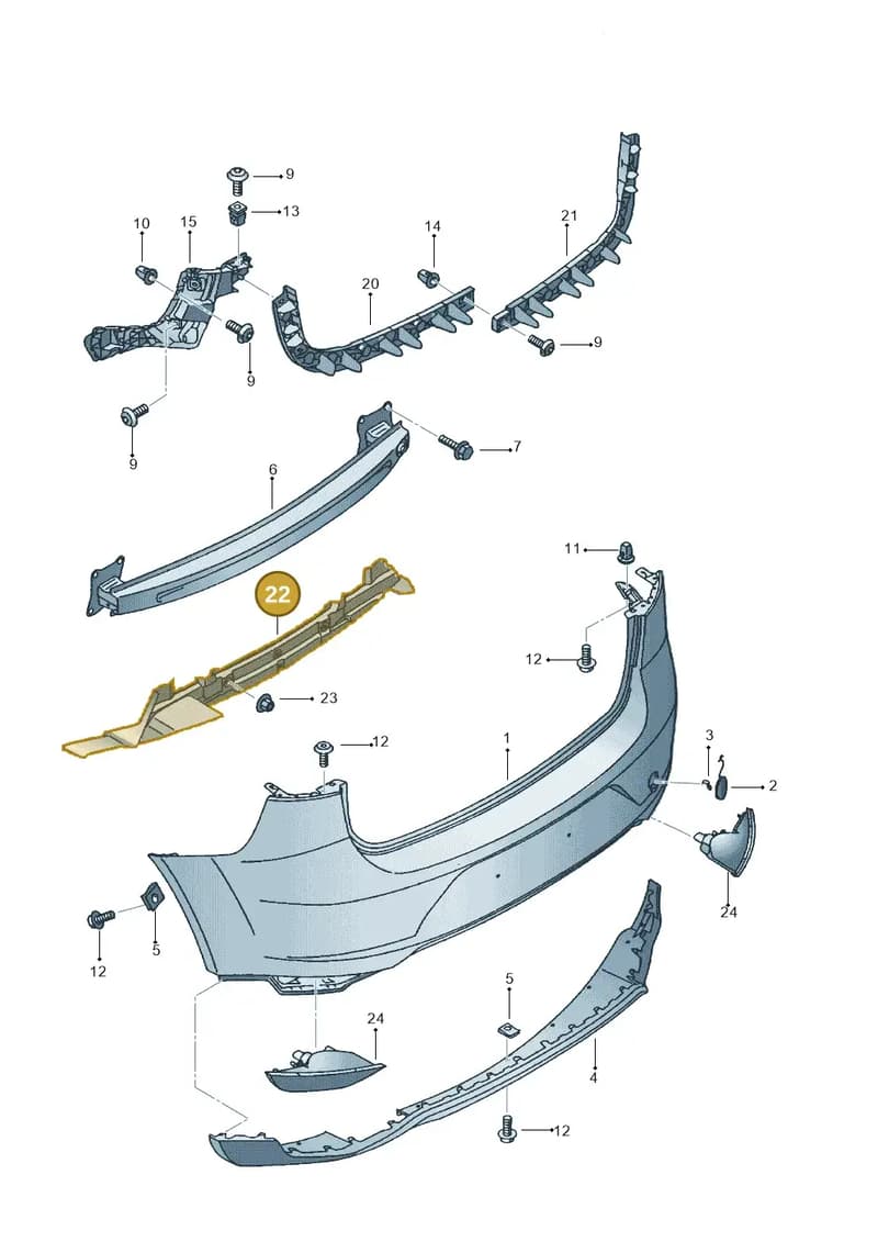 5P0825189 — SEAT Altea XL (2013-) diagram 418807600, position 22