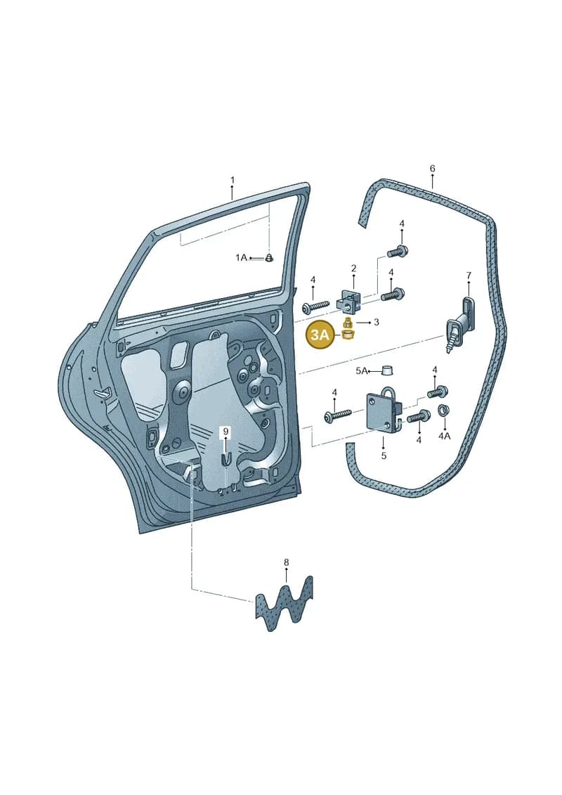 5P0837329A — SEAT Altea XL (2013-) diagram 498833000, position 3A