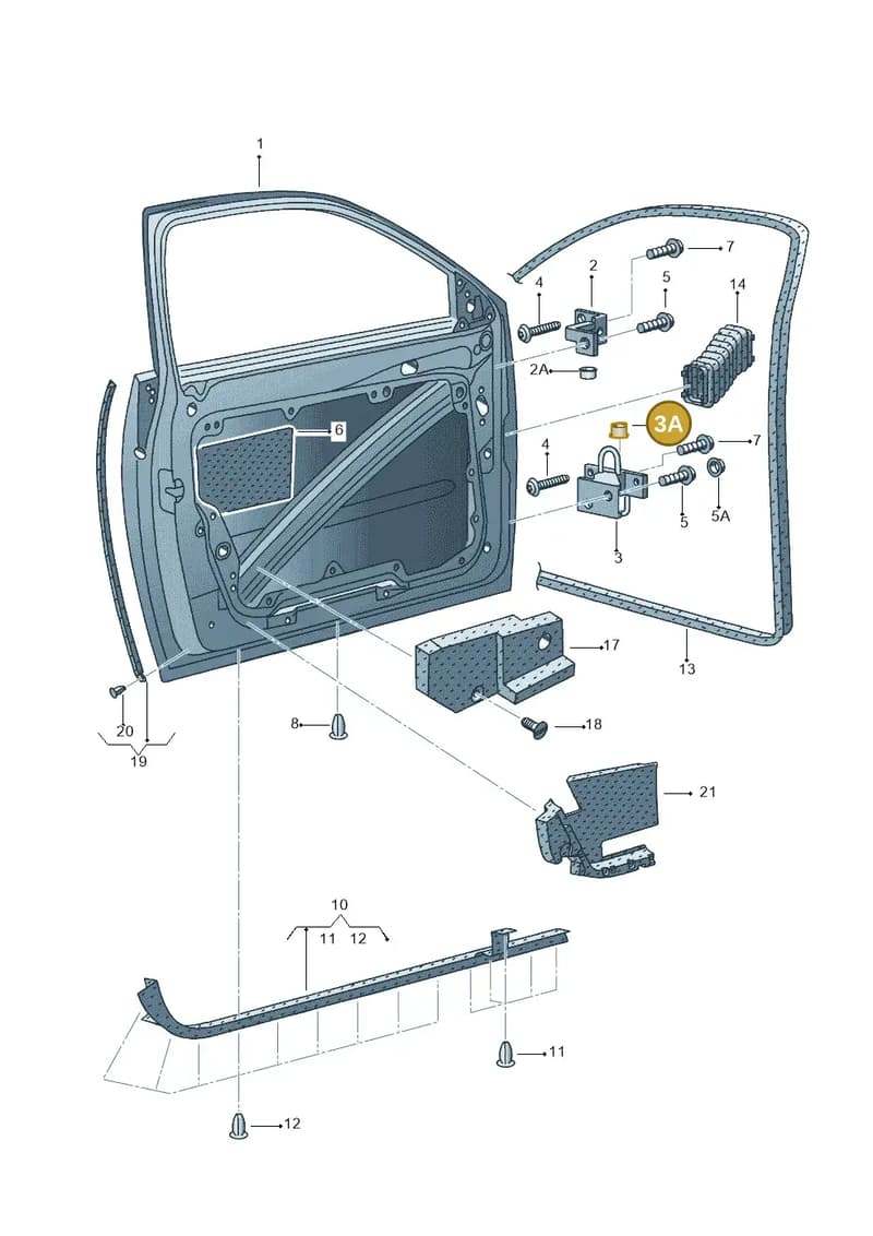 5P0837329B — SEAT IBIZA                  06> (2005-) diagram 468831100, position 3A