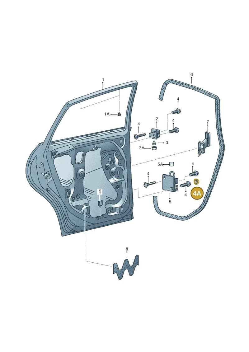 5P0837329C — SEAT Altea XL (2013-) diagram 498833000, position 4A