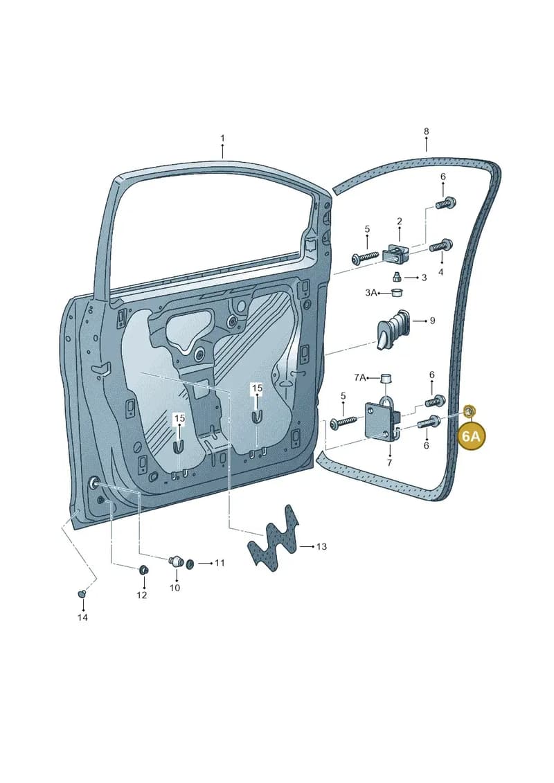5P0837329C — SEAT Altea XL (2013-) diagram 498831000, position 6A