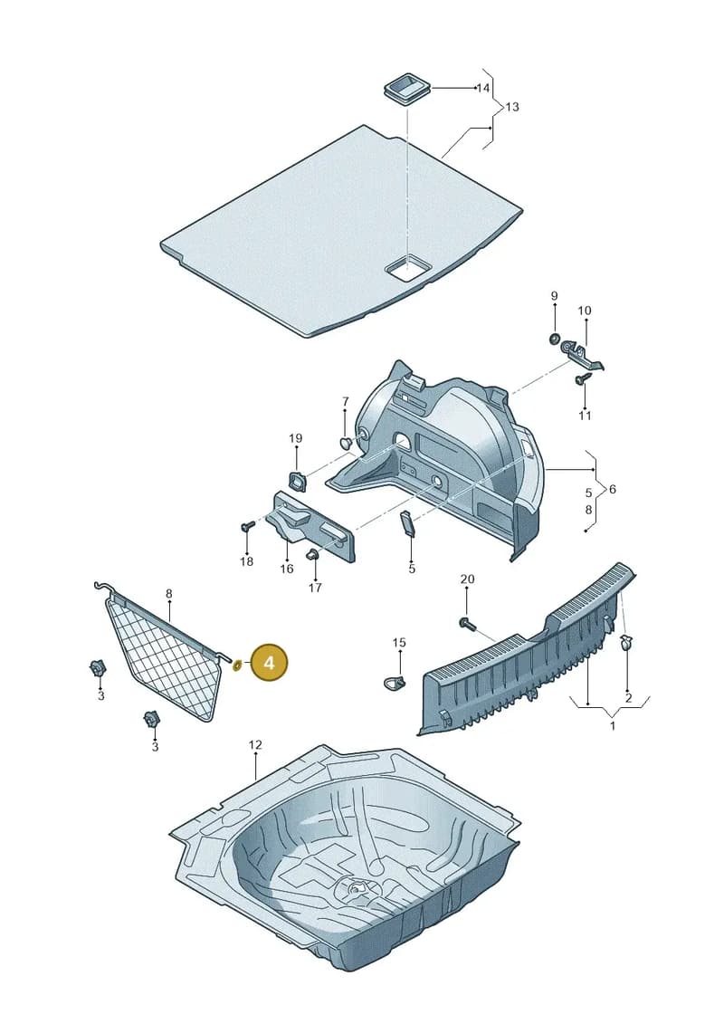 5P0853585A — SEAT Leon ST (2016-2020) diagram 754867810, position 4