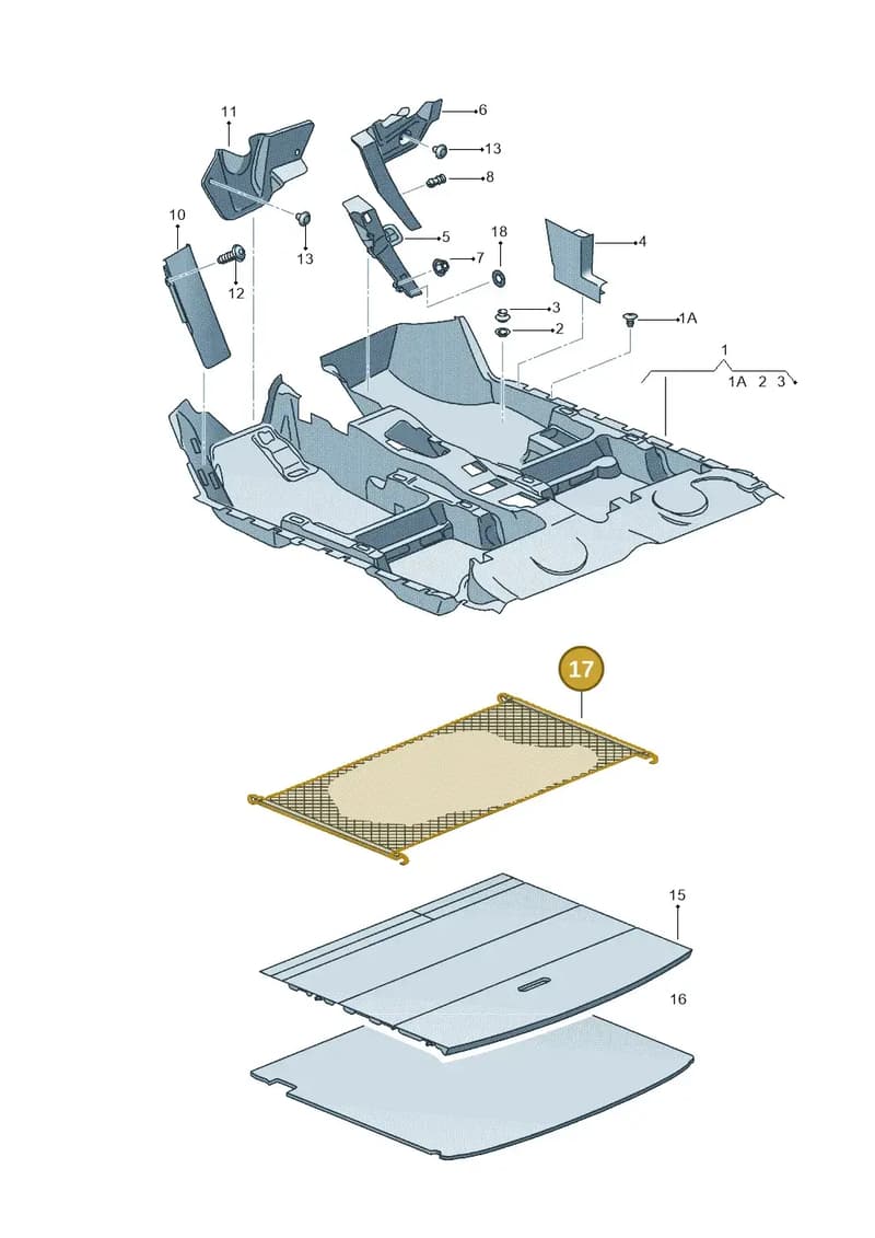 5P0861873 — SEAT ALTEA (2004-2006) diagram 418863000, position 17