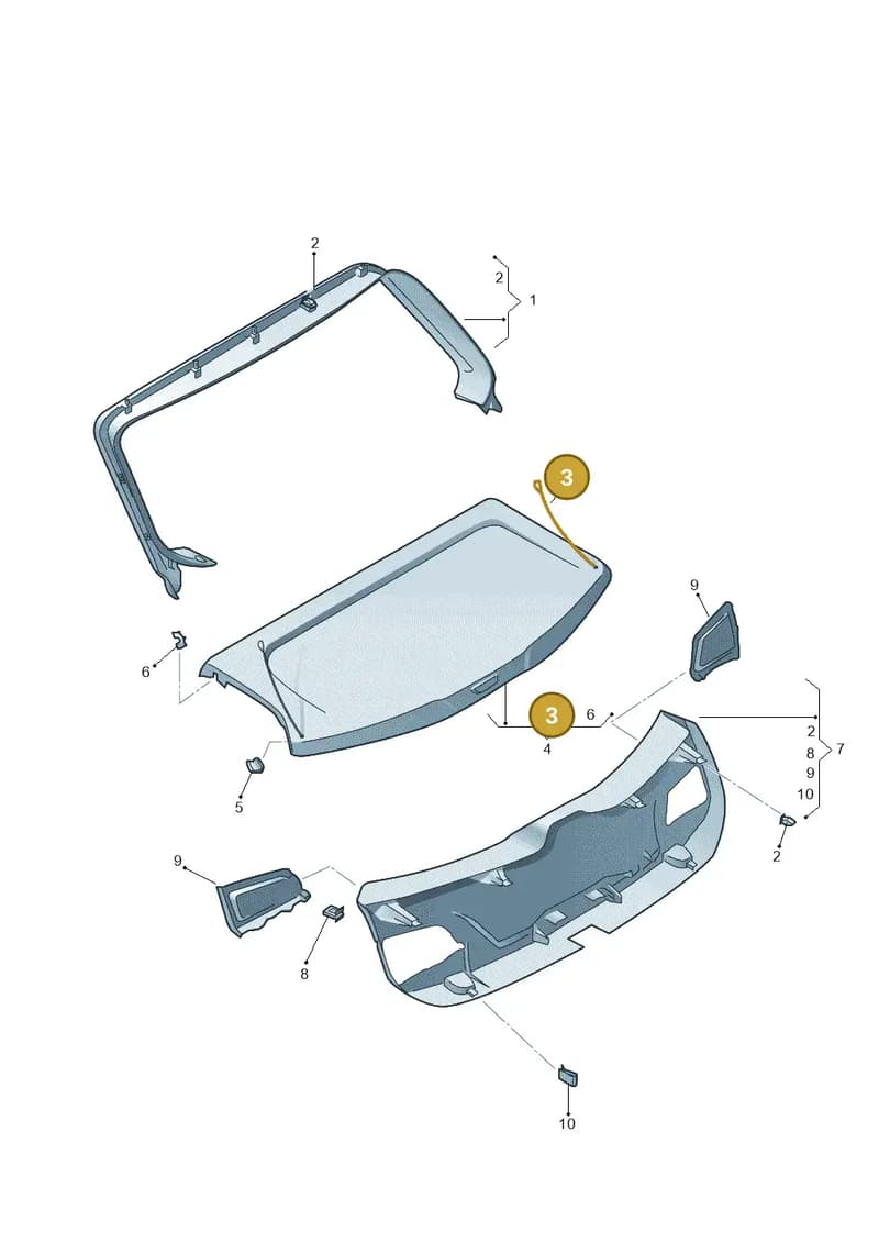 5P0863447A9B9 — SEAT Leon ST (2016-2020) diagram 754867900, position 3