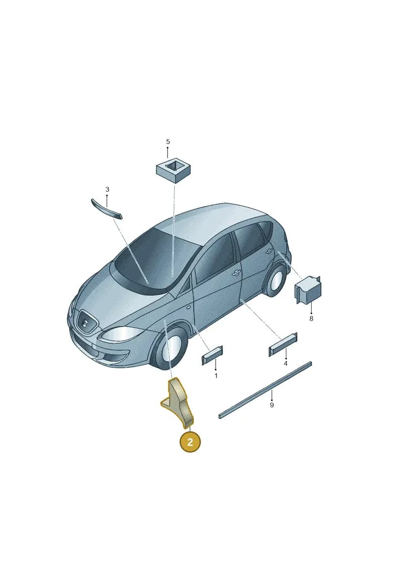 5P0864237A — SEAT Altea XL (2013-) diagram 418863300, position 2