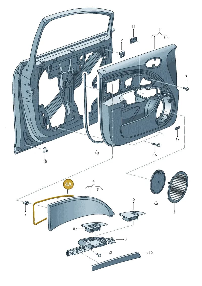 5P0868384 — SEAT Leon Stylance (2010-2012) diagram 456867000, position 4A