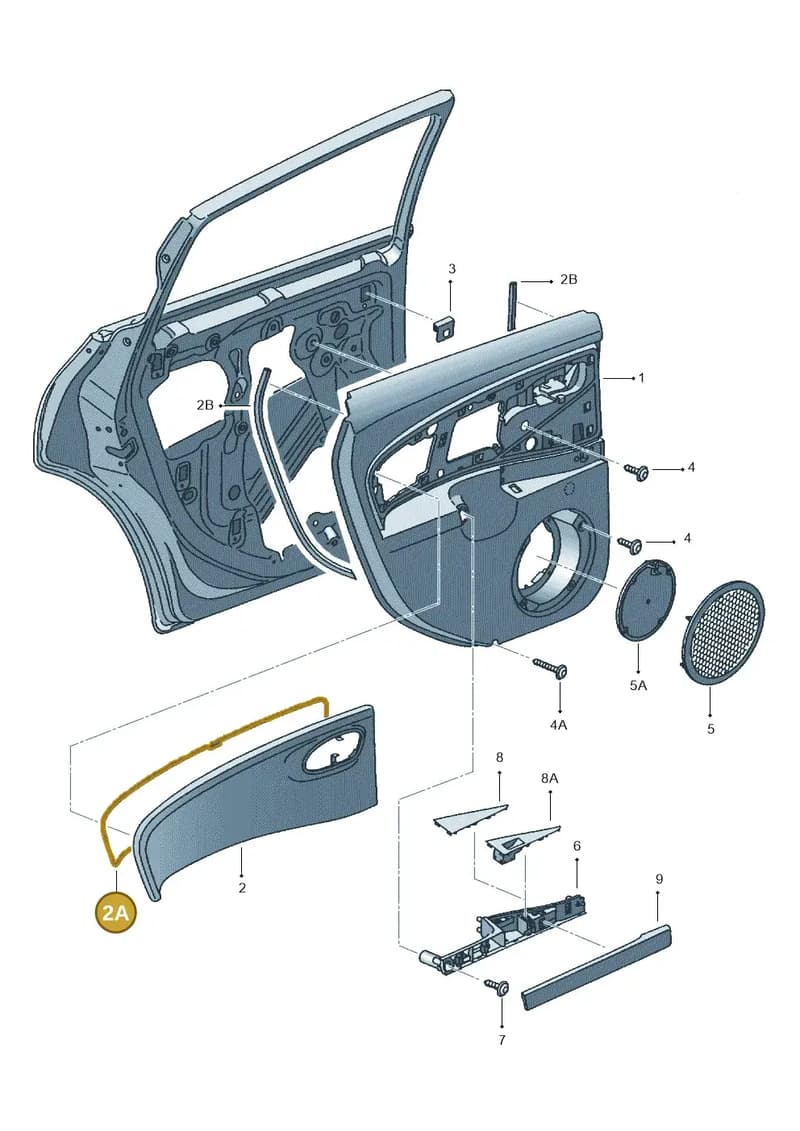 5P0868384 — SEAT Leon Stylance (2010-2012) diagram 456867400, position 2A
